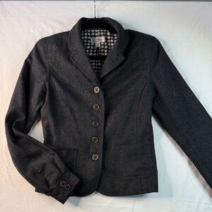 Vintage Isaac Mizrahi Gray Button-Front Tailored Blazer - Size 2